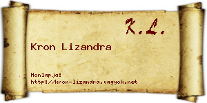 Kron Lizandra névjegykártya